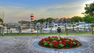 Hilton Head Island-Harbor Town Yacht Basin-Marina-At sunrise